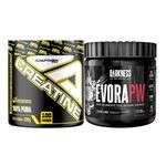 combo mezik pré-treino darkness évora pw limão e creatina adaptogen 300g (mp)
