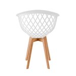 conjunto 2 cadeiras seat&co web wood branco