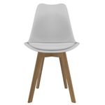 conjunto de cadeiras 2 unidades seat&co saarinen wood branco