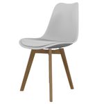 conjunto de cadeiras 2 unidades seat&co saarinen wood branco