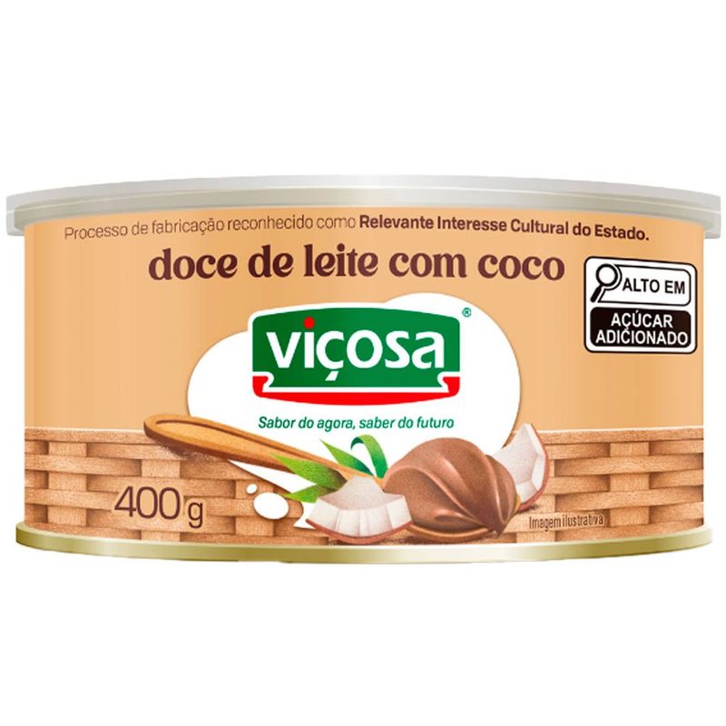 doce de leite viçosa com coco 400g