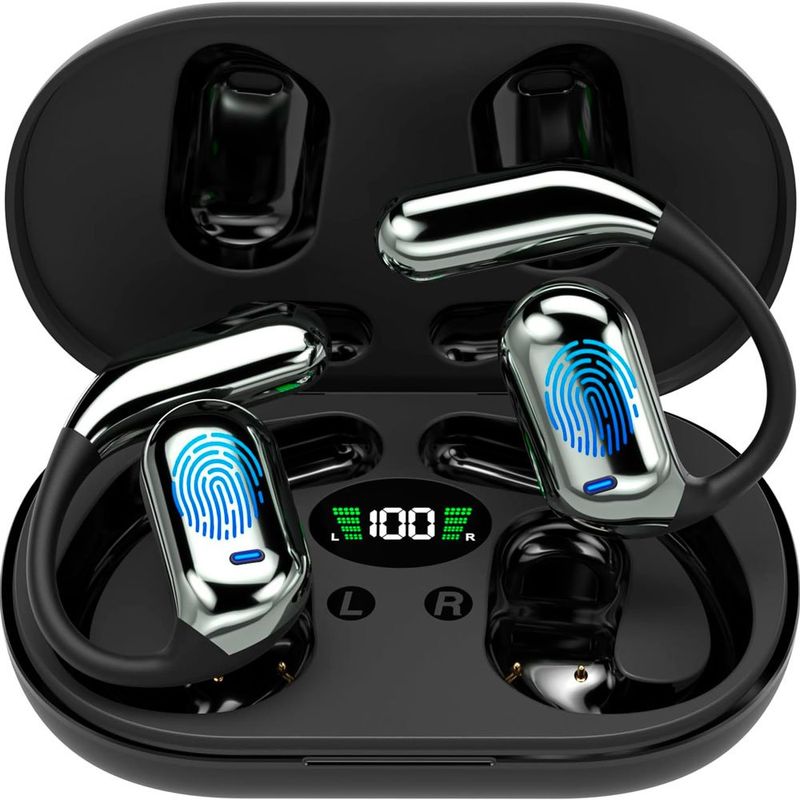 fone de ouvido tradutor de idiomas paekole preto a-bi