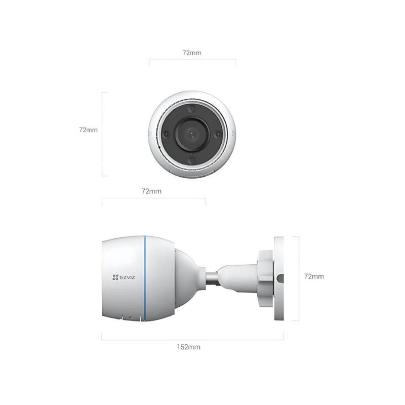 câmera de segurança externa ezviz ip wifi 2mp h3c cs-h3c-r100-1k2wfl-br (mp)