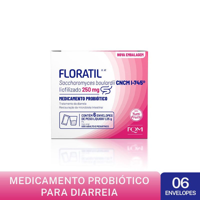 floratil at 250mg 6 sachês com 1,25g pó fqm