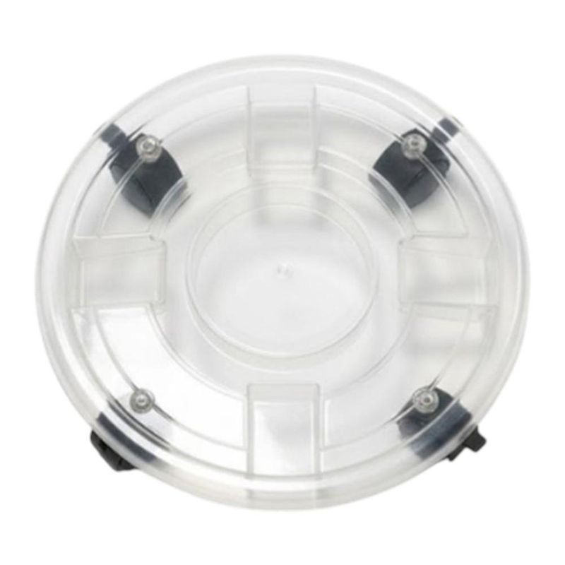 base para vaso decore com rodas transparente 30x8cm (mp)