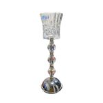 castiçal decorativo rainbows de vidro e metal 30x8,5cm (mp)