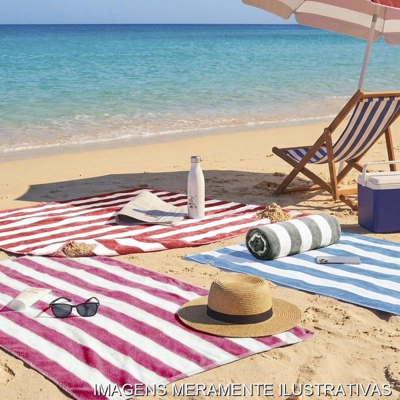 toalhão praia appel cancun 76x150cm azul piscina (mp)