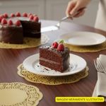 forro para bandeja redonda tm dourado 200 peças 16,5cm (mp)