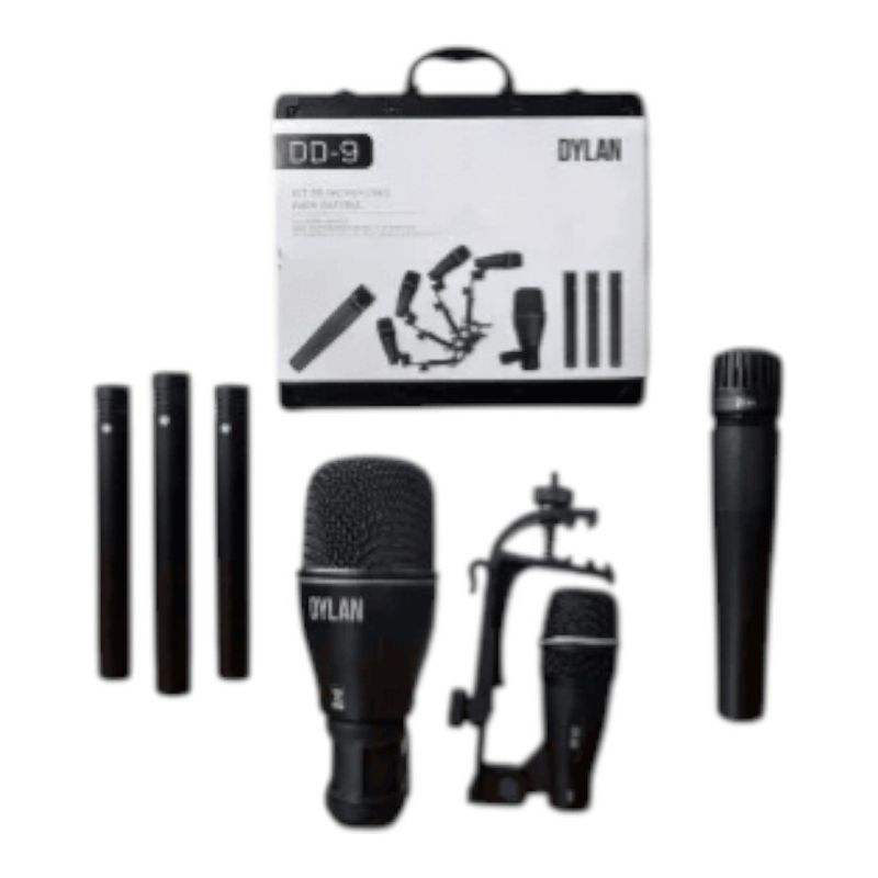 microfone para bateria dylan 9 peças dd-9 (mp)