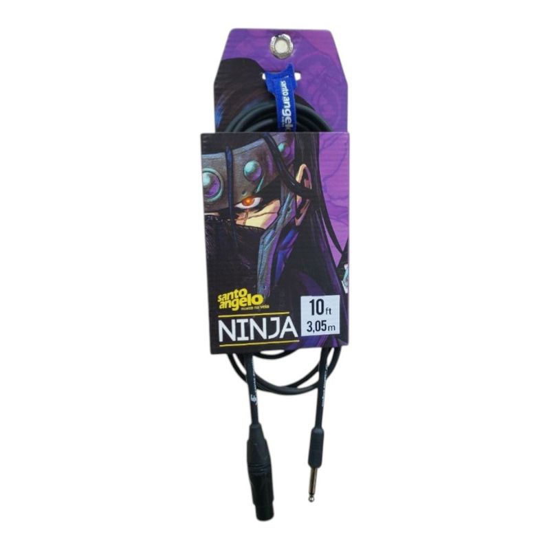 cabo para microfone santo angelo 0,20mm p10 xlrf 3,05m (mp)