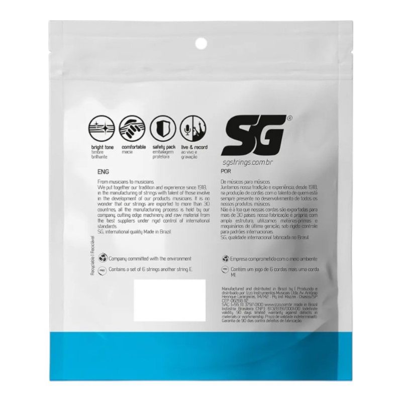 encordoamento são gonçalo para guitarra níquel 009-042 (mp)