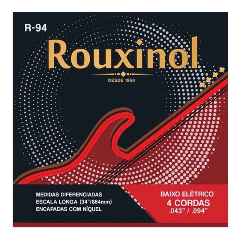 encordoamento nig rouxinol contrabaixo elétrico 4 cordas r94 (mp)
