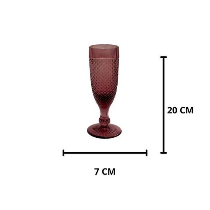 jogo de taças craw 6 peças para champanhe vinho (mp)