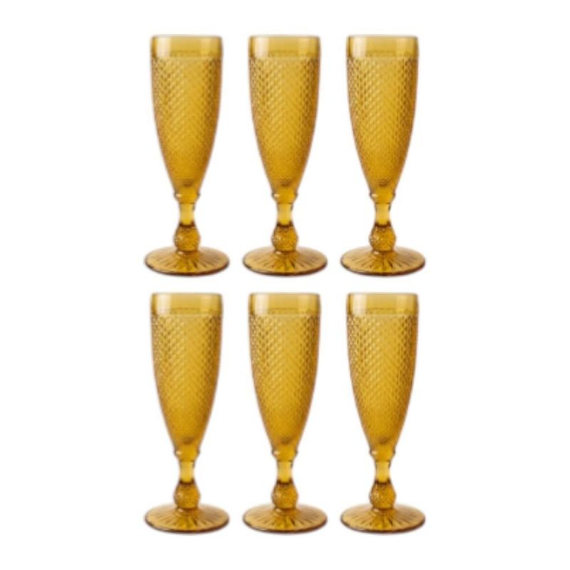 jogo de taças fullfit 6 peças para champanhe 150ml âmbar (mp)