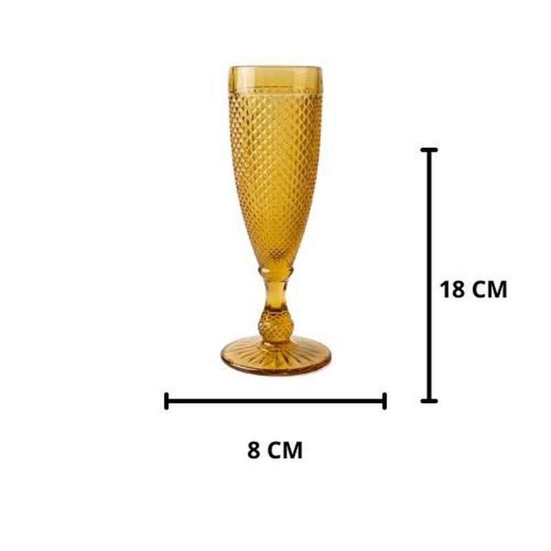 jogo de taças fullfit 6 peças para champanhe 150ml âmbar (mp)