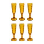 jogo de taças fullfit 6 peças para champanhe 130ml âmbar (mp)