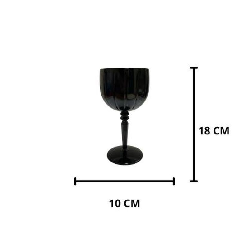 taça paramount para gin de acrílico 480ml preto (mp)