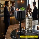 taça paramount para gin de acrílico 480ml preto (mp)