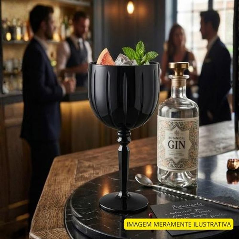 taça paramount para gin de acrílico 480ml preto (mp)