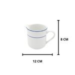 leiteira casa bella de porcelana 200ml listra azul (mp)