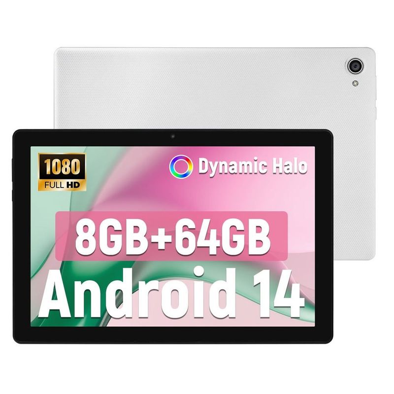 tablet aeezo 10.1" branco 64gb android 14 ram w-bi