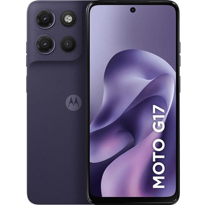 smartphone motorola g17 roxo 256gb tela 6.7" câmera 50mp 4gb ram