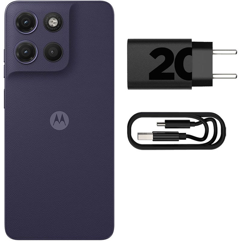 smartphone motorola g17 roxo 256gb tela 6.7" câmera 50mp 4gb ram