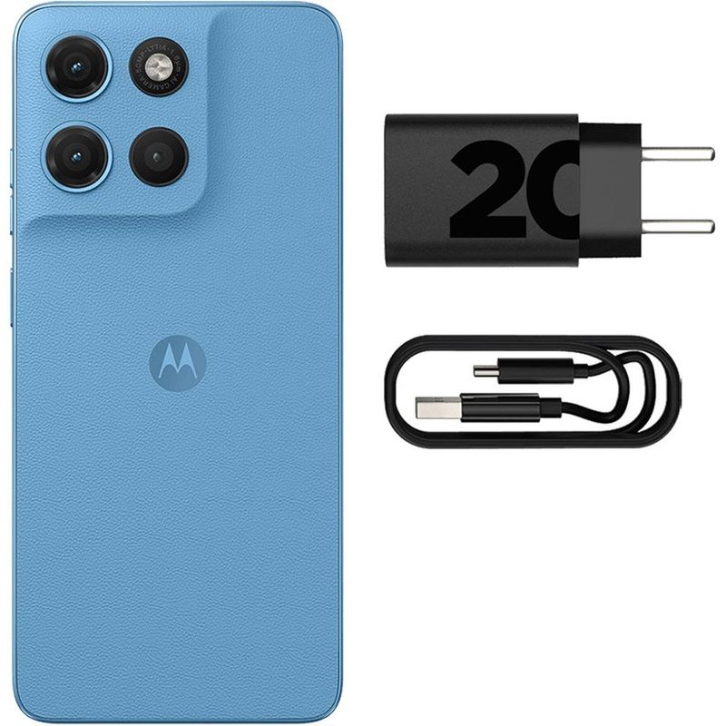 smartphone motorola g17 azul 256gb tela 6.7" câmera 50mp 4gb ram