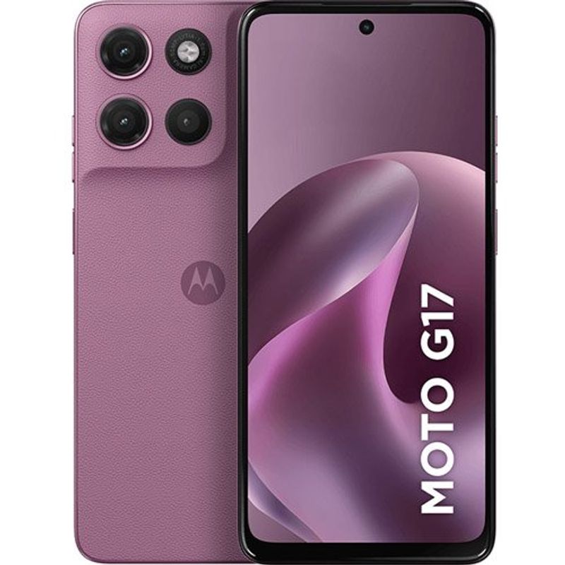 smartphone motorola g17 rosa 256gb tela 6.7" câmera 50mp 4gb ram