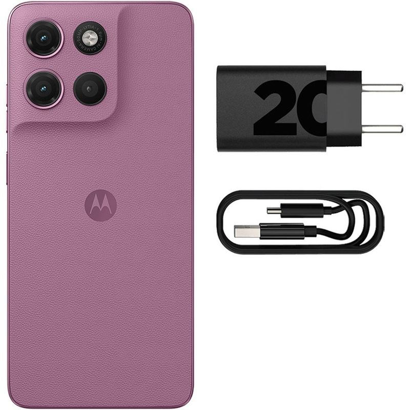 smartphone motorola g17 rosa 256gb tela 6.7" câmera 50mp 4gb ram