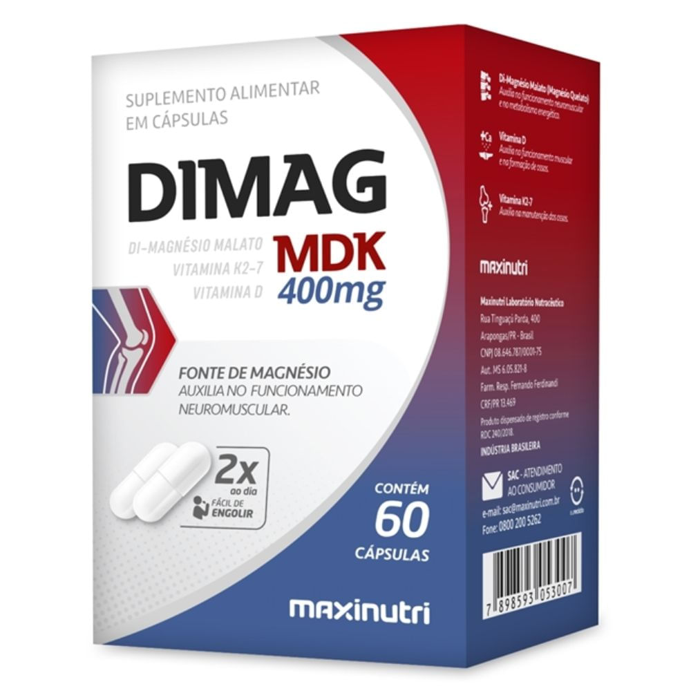 Dimag Maxinutri MDK Di-Malato de Magnésio 400g