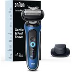 barbeador elétrico braun series 6 6120s com aparador de precisão e estojo azul w-bi