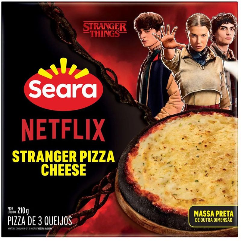 pizza congelada cheese stranger things netflix seara 210g