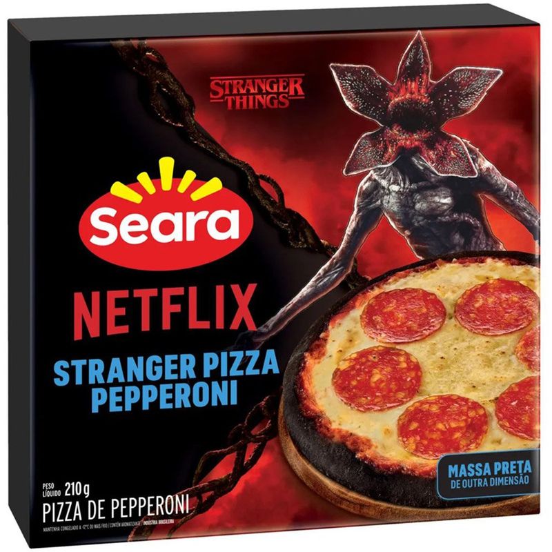 pizza congelada pepperoni stranger things netflix seara 210g