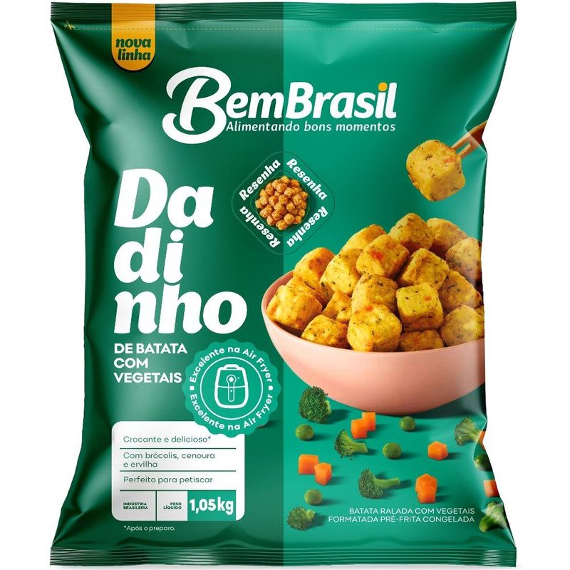 batata congelada dadinho vegetais bem brasil 1,05kg