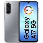 smartphone samsung a17 cinza 5g 256gb tela 6.7" câmera 50mp 8gb ram