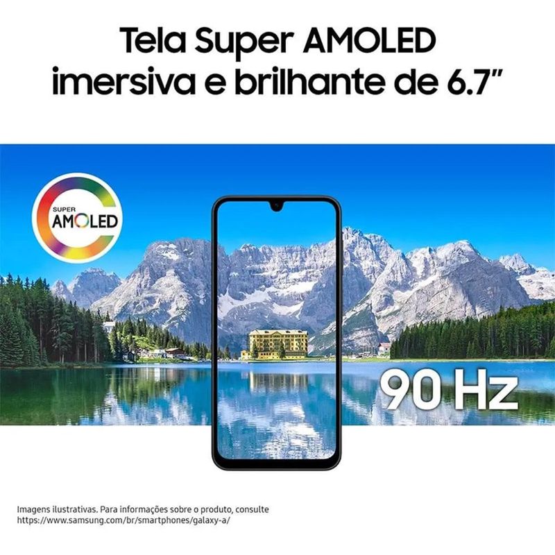 smartphone samsung a17 cinza 5g 256gb tela 6.7" câmera 50mp 8gb ram