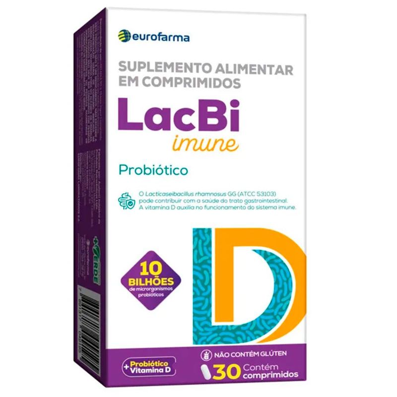 suplemento alimentar lacbi imune 30 comprimidos eurofarma