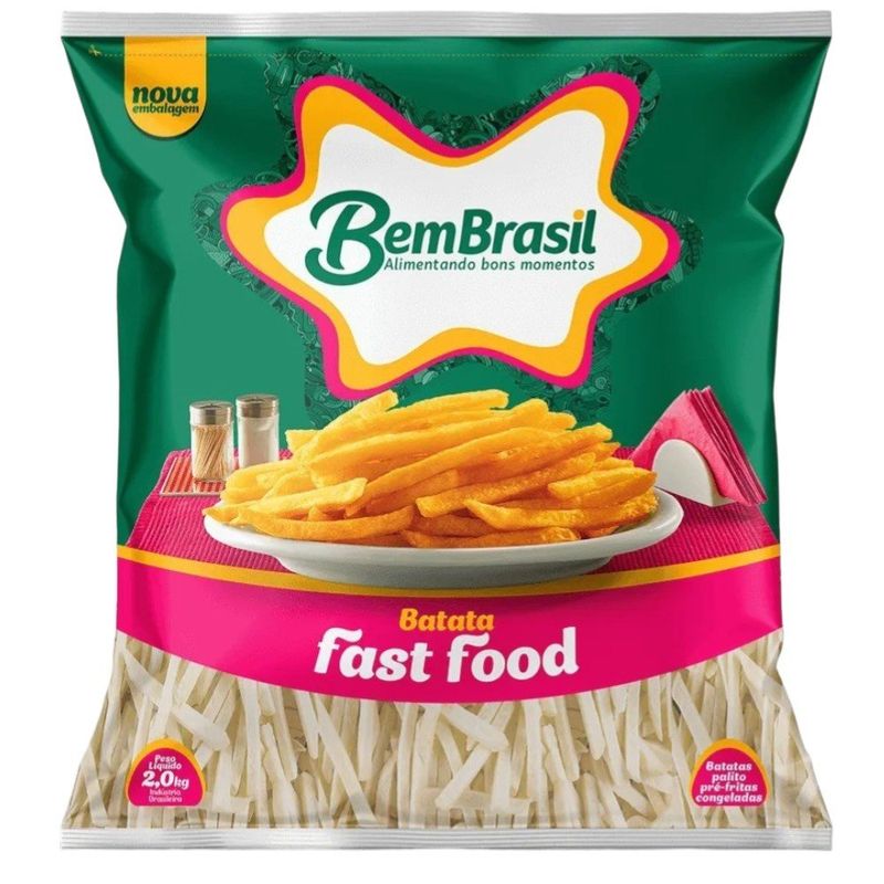 batata congelada para fast food bem brasil 2kg