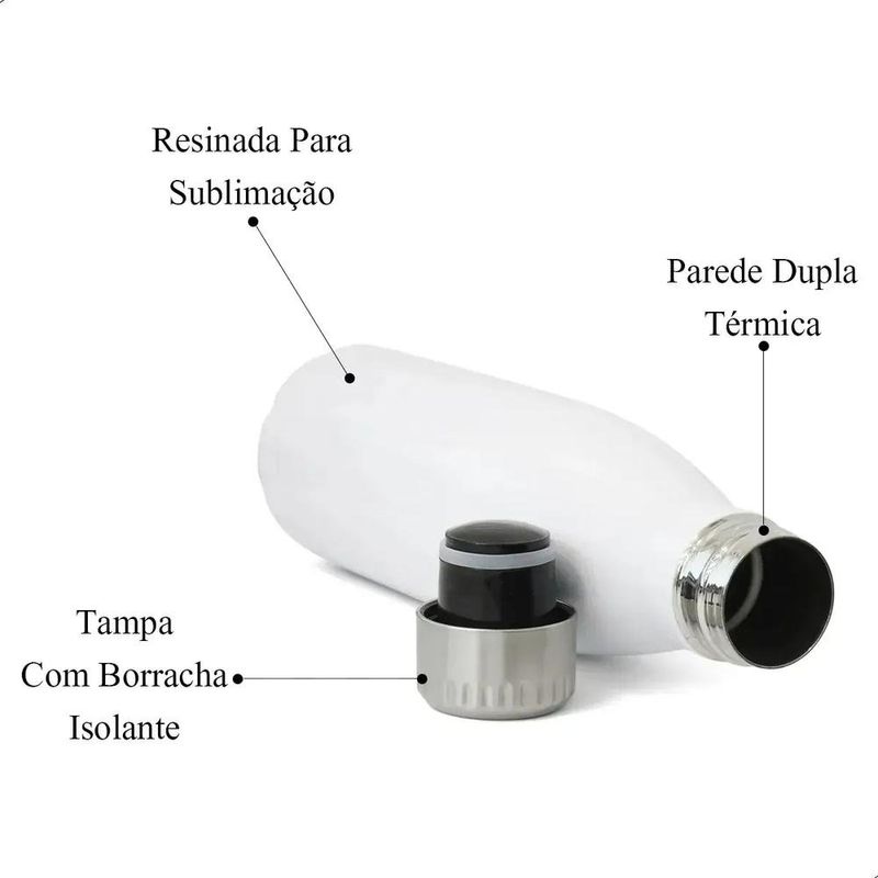garrafa térmica casita de inox colorido 500ml (mp)