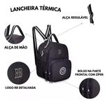 lancheira térmica rebecca bonbon 9" preto rb24533 (mp)
