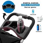 carrinho de passeio para pet petnes preto (mp)