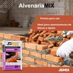 massa pronta para alvenaria 25kg jbmix (mp)