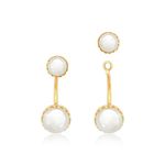 brinco semijoia luiza mota ear jacket pérola 208425 (mp)