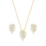 conjunto semijoia luiza mota cravejado cristal 45cm 263787 (mp)