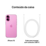 apple iphone 16 256gb rosa tela 6.1" ios 18