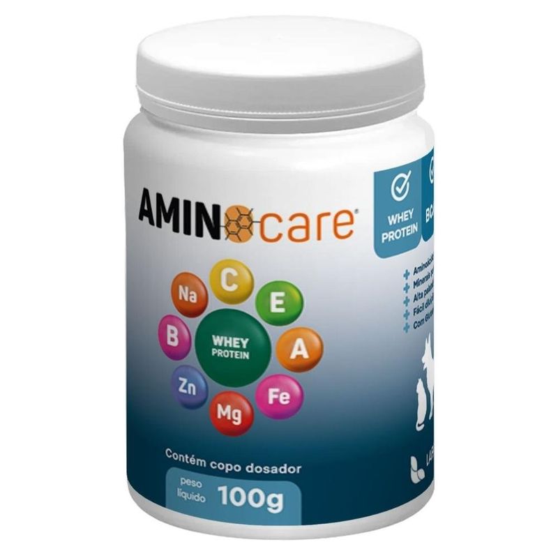 suplemento nutricional aminocare labocare para cães e gatos 100g (mp)
