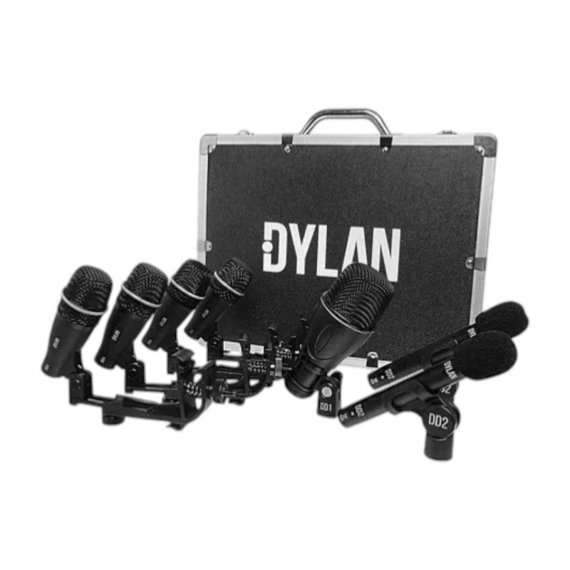kit microfone dylan para bateria 7 peças dd-7 (mp)