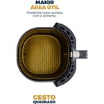 fritadeira britânia air fryer 5 litros antiaderente gold preto 127v baf45a