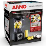 liquidificador arno power max 2200w preto ln66